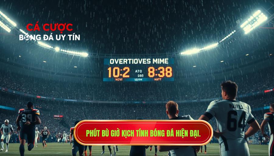 Phút bù giờ kịch tính bóng đá hiện đại.